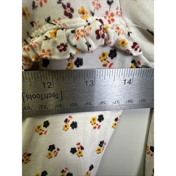 Free People Kissin Kate Top XS Floral Sweetheart Pearl Snap Coquette Milkmaid - Picture 9 of 9